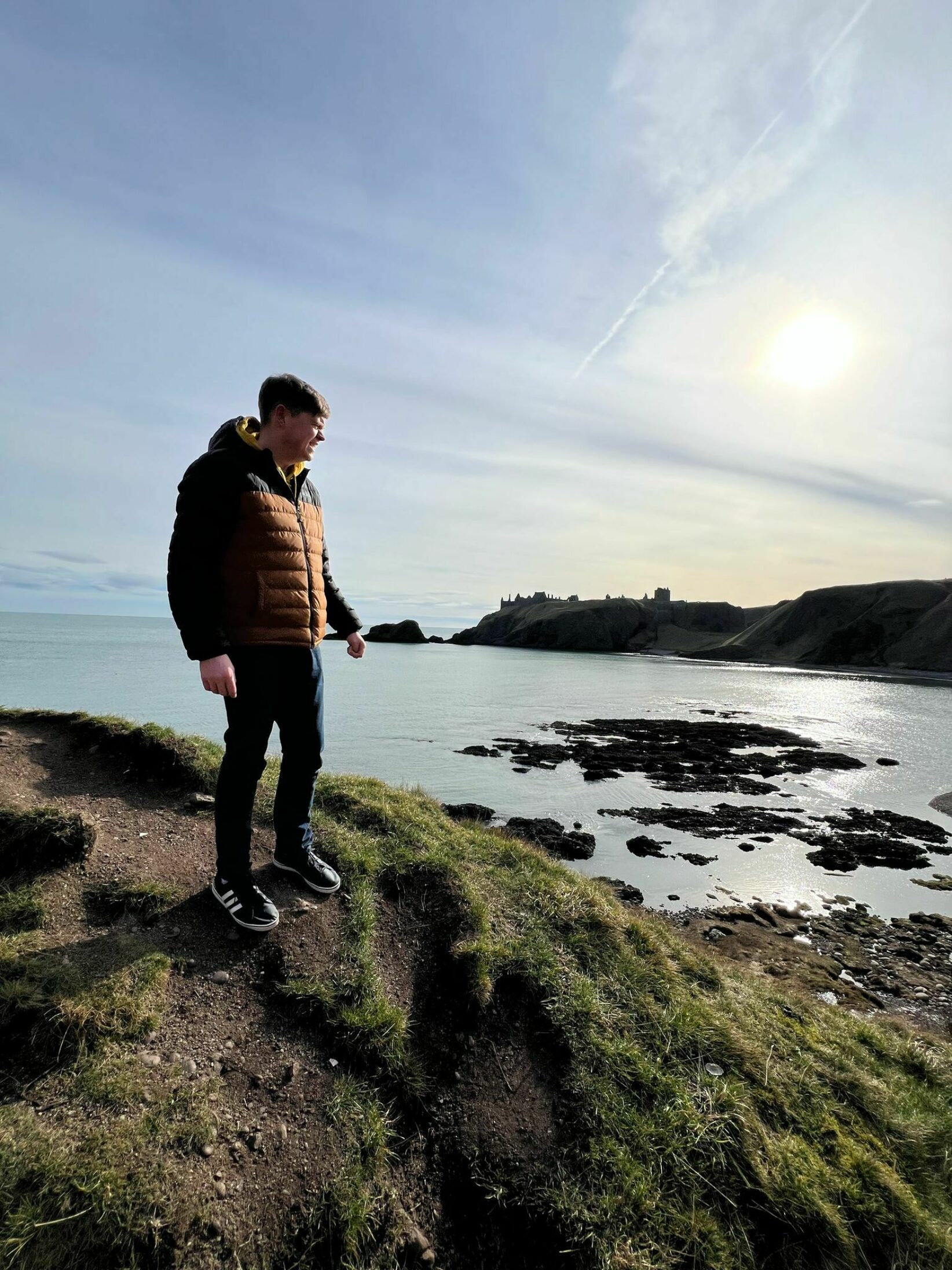 Peter Exploring Dunnottar Castle
